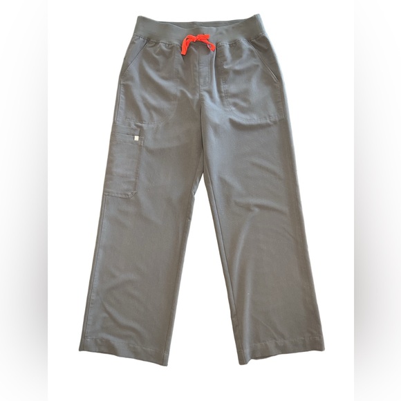 Women’s figs High Waisted Isabel Wide Leg Scrub Pants charcoal LG REG 1001567R - Picture 6 of 11